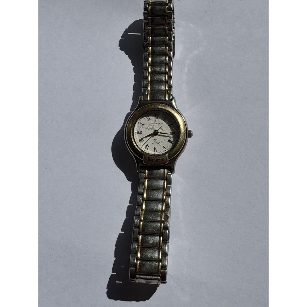 Burberry Vintage Watch Women's Gold / Silver Untested AS-IS - Picture 2 of 5